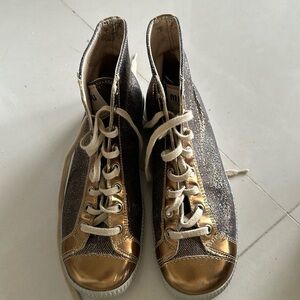 Miu Miu gold sneakers size-9